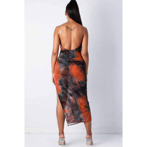 European And American Women's Strapless Tie-dye Dress - Image 2