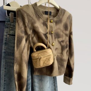 Tie-Dye Cropped Sweater Coat – Autumn & Winter Must-Have