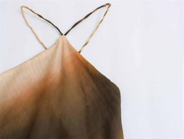 Fashion Casual Cotton And Linen Tie-dye Hanging Collar Dress - Image 4