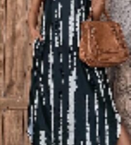 Women's Tie-Dye Tank Maxi Dress – Sleeveless V-Neck Asymmetrical Split Hem with Pockets