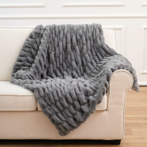 Sofa Blanket Soft Upholstery Blanket Stretch Rabbit Fur Tie-dye - Image 5