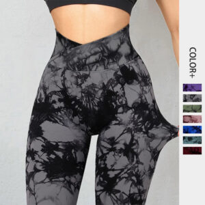 Seamless Tie-Dye Leggings – Push Up, High-Waist, Sporty Chic