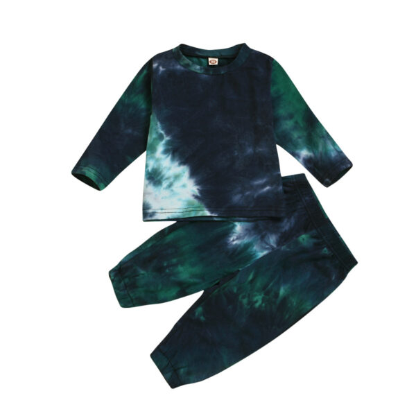 Tie-dye two-piece spring and autumn long sleeve suit - Image 2