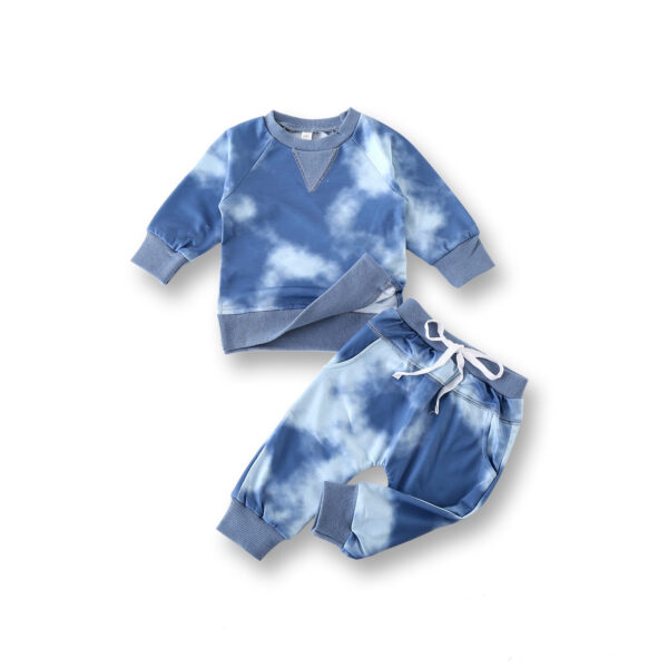 Tie-dye Sweater Pants Children's Suit - Image 9