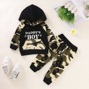 Infant Clothing - Camouflage Print Cuffed Sleeves