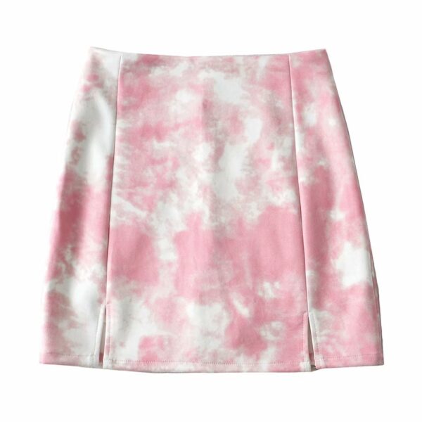 Suede Tie-Dye Skirt – Women’s A-Line Mini - Image 5