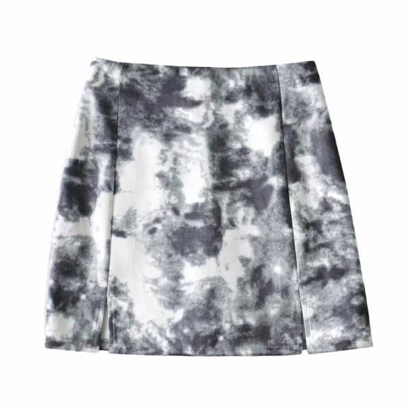Suede Tie-Dye Skirt – Women’s A-Line Mini - Image 3