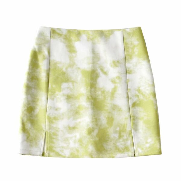 Suede Tie-Dye Skirt – Women’s A-Line Mini - Image 4