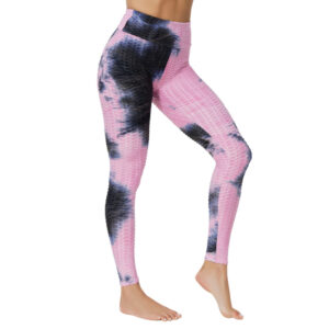 Jacquard Tie-Dye Bubble Yoga Pants