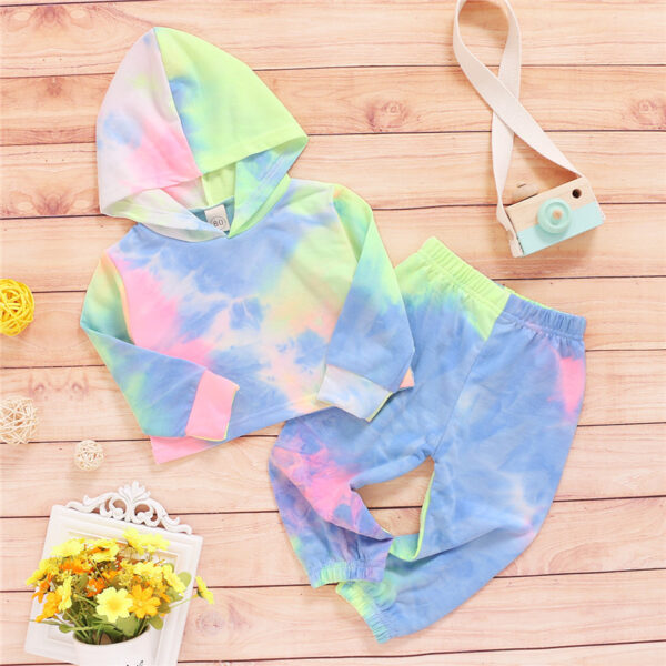 Autumn Newborn Baby Boy Girls Clothes Long Sleeve Tie Dye - Image 2