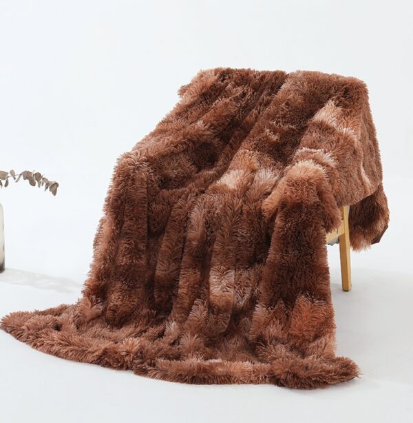 Plush Double-layer Blanket Sofa Cover Blanket Tie Dye Casual Blanket - Image 4
