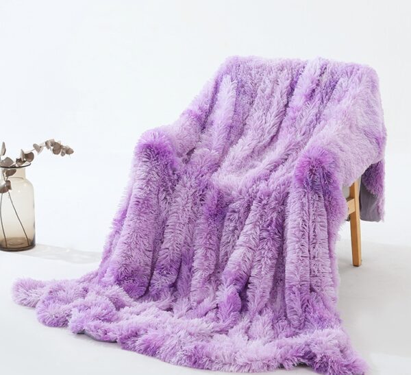 Plush Double-layer Blanket Sofa Cover Blanket Tie Dye Casual Blanket - Image 3