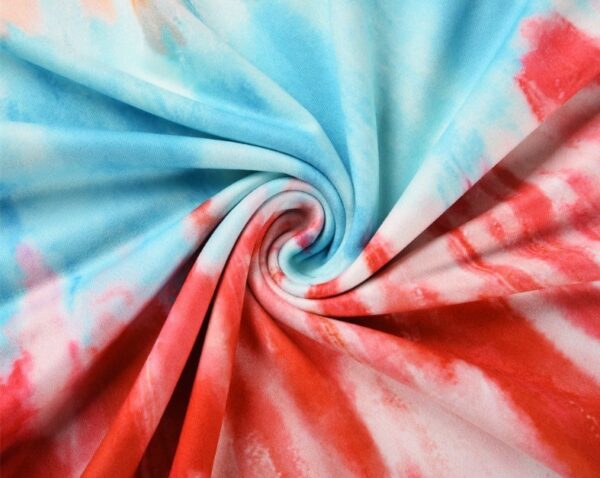 European And American Women's Tie-dye Loose Print Slit Long Skirt - Image 3