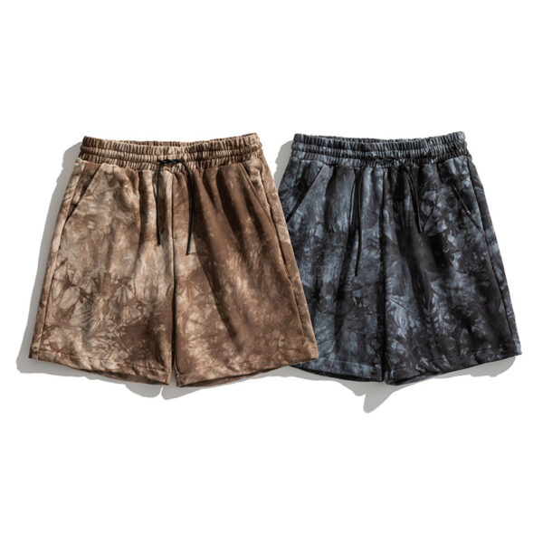 New Summer Hong Kong Style Ins Tie-Dye Shorts Men - Image 2