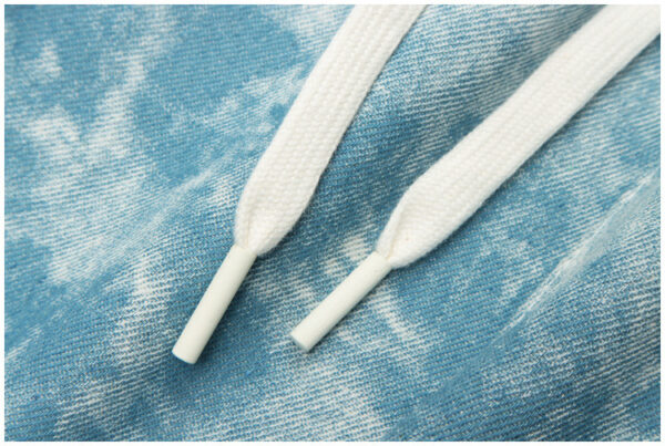 Tie-Dye Washed And Fried Flower Denim Five-Point Pants Loose Straight Casual Shorts For Men And Women - Image 5