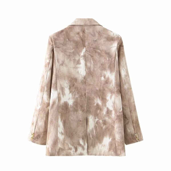 One Button Tie-Dye Corduroy Blazer - Image 5