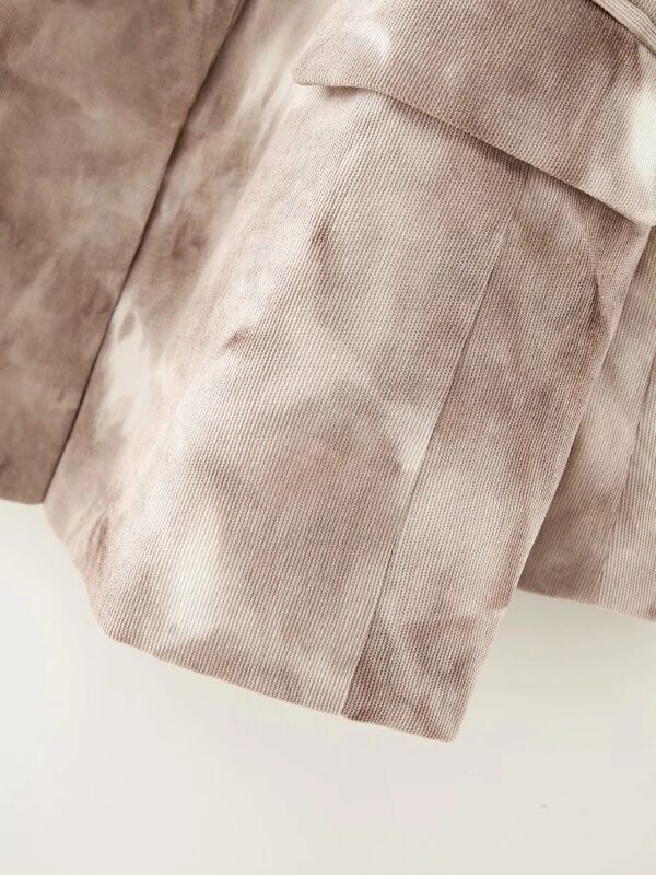 One Button Tie-Dye Corduroy Blazer - Image 4