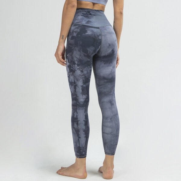 Stretchy Buttocks And Abdomen Yoga Pants Tie-Dye Nylon Sports Yoga Wear