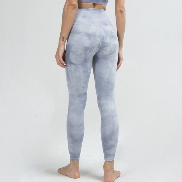 Stretchy Buttocks And Abdomen Yoga Pants Tie-Dye Nylon Sports Yoga Wear - Image 2
