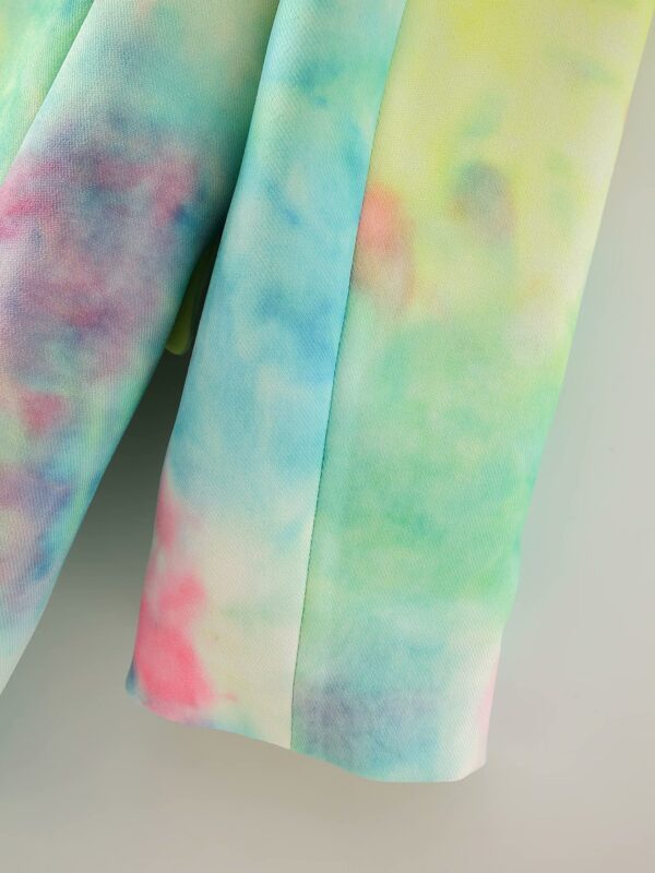 Colorful Tie-Dye Suit Fashion Casual Loose Double-Breasted Suit Jacket - Image 2