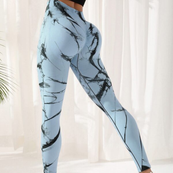 Tie-dye Leggings Spandex Yoga Pants Women's High Waist - Image 5