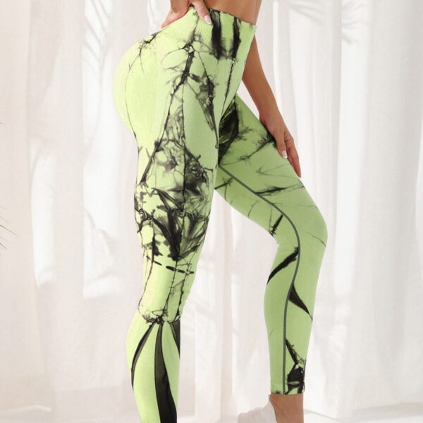 Tie-dye Leggings Spandex Yoga Pants Women's High Waist - Image 2