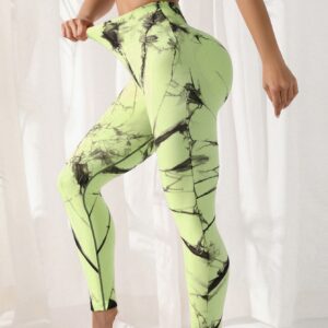 Tie-Dye High Waist Leggings – Spandex Yoga Pants for Women