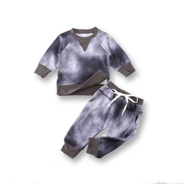 Tie-dye Sweater Pants Children's Suit - Image 10
