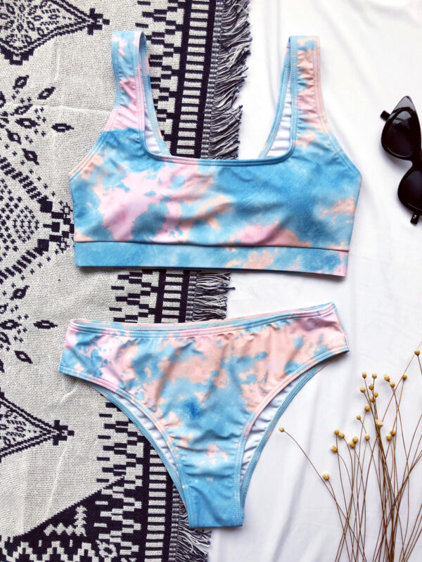 Sexy Tie-dye Print Bikini Women Bikini Set Push Up Swimsuit Female Biquini Brazilian Bathing Suits Beach Wear Swimming Suit - Image 2
