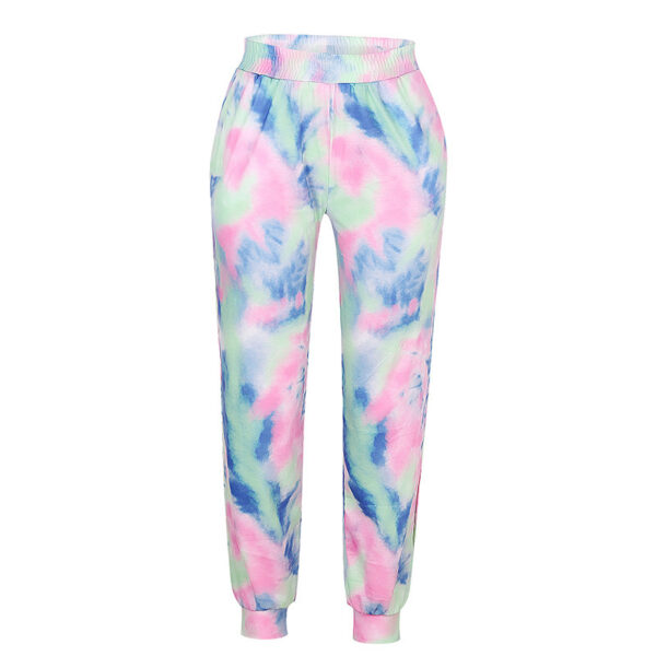 Women's Split Printed Tie-dye Casual Pants - Image 3