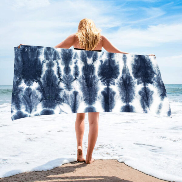 Microfiber Square Beach Towel Towel Material Square Towel Tie-Dye Series - Image 3