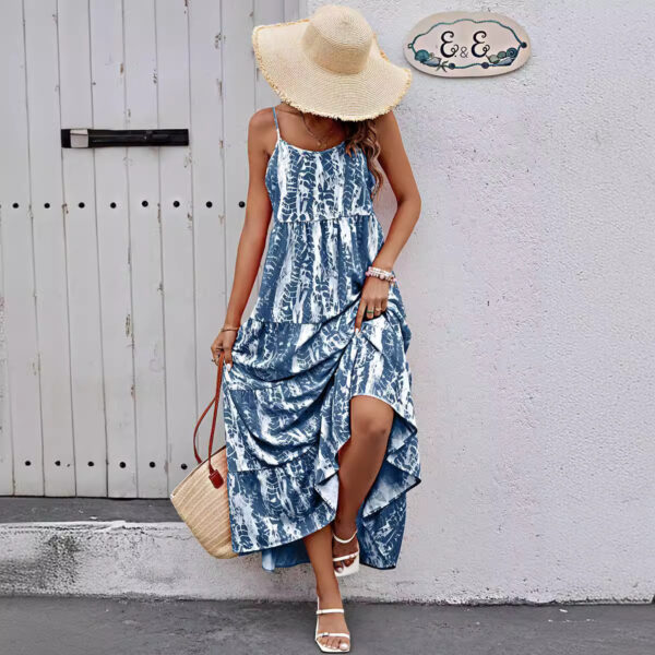 Strap Dress Stitching Tie-dye - Image 7