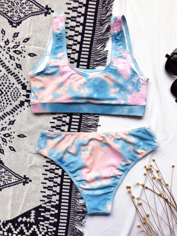 Sexy Tie-dye Print Bikini Women Bikini Set Push Up Swimsuit Female Biquini Brazilian Bathing Suits Beach Wear Swimming Suit - Image 4