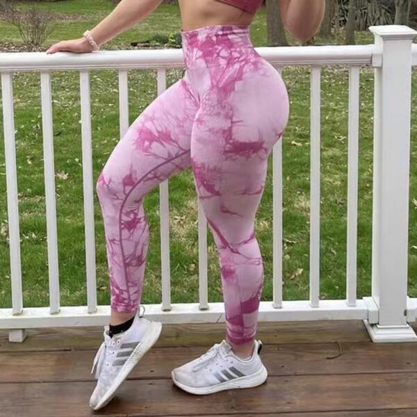 Tie Dye Leggings Women Fitness Yoga Pants Seamless Push Up Workout Tights Gym Sports Legging - Image 8