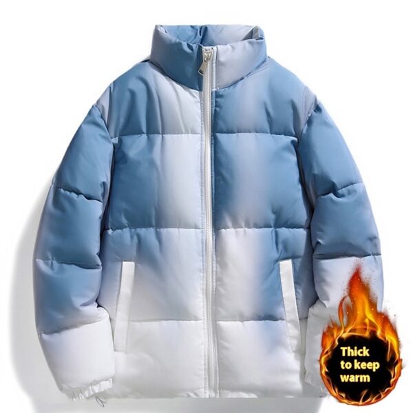 Fashion Cotton And Thickening Down Cotton Coat Tie-dye Gradient Color - Image 2