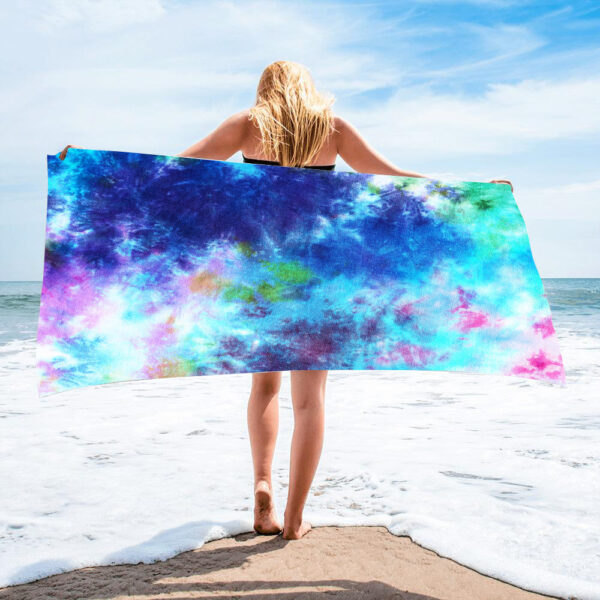 Microfiber Square Beach Towel Towel Material Square Towel Tie-Dye Series - Image 9