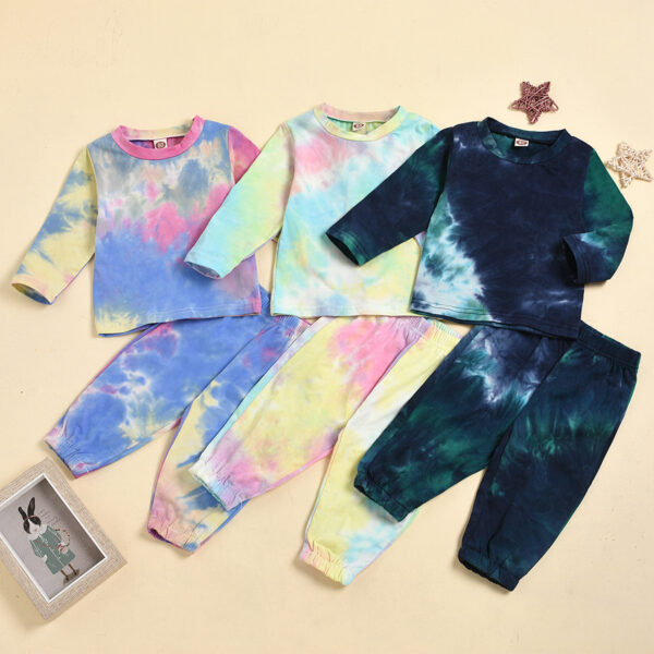 Tie-dye two-piece spring and autumn long sleeve suit - Image 3