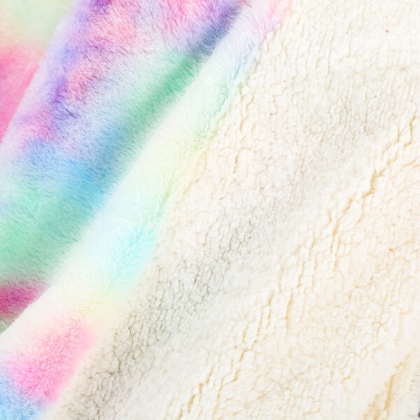 New Rainbow Tie Dye Polyester Double Layer Blanket - Image 6