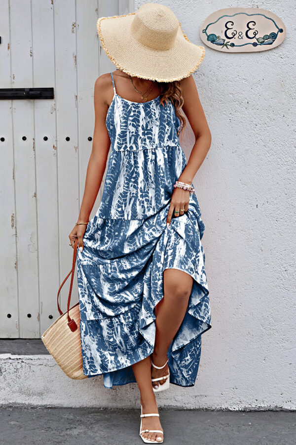 Strap Dress Stitching Tie-dye - Image 4