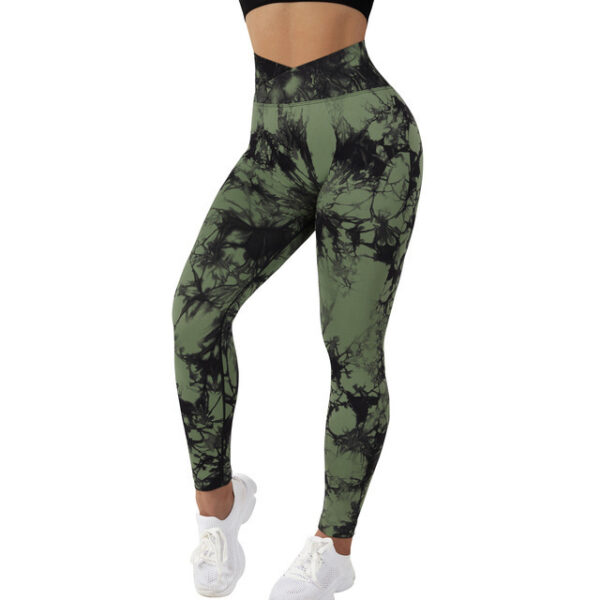 Seamless Tie Dye Leggings Women Yoga Pants Push Up Sport Fitness Running Gym Leggings - Image 3