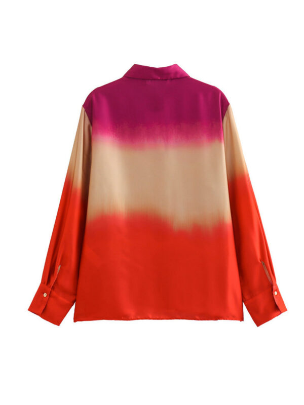 Tie-dye Printed Shirt Straight-leg Trousers Suit - Image 9