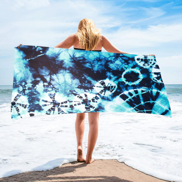 Microfiber Square Beach Towel Towel Material Square Towel Tie-Dye Series - Image 4