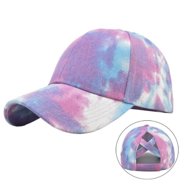 Women's Tie Dye Crossover Baseball Hat - Image 6