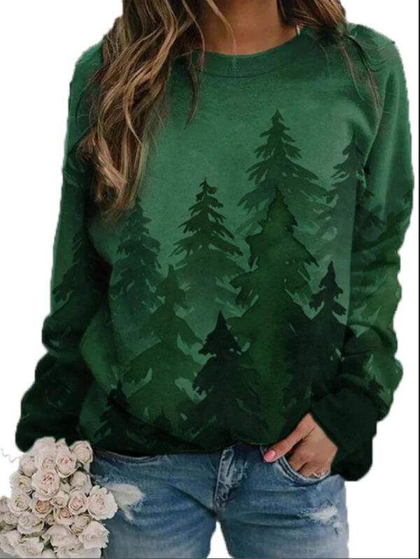 🎄 Tie-Dye Printed Christmas Tree Sweater - Image 4