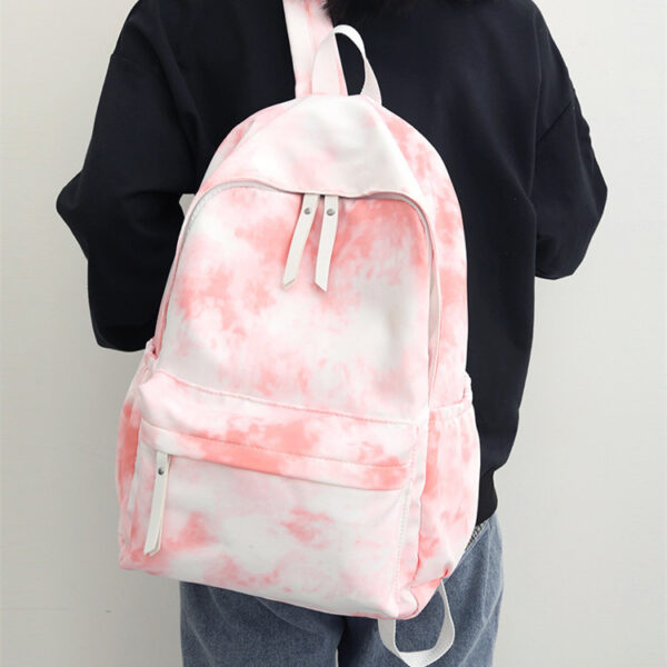 Students' Large Capacity Harajuku Fresh And Lovely Tie-dye Schoolbag - Image 2