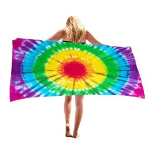 Microfiber Square Beach Towel – Tie-Dye Series