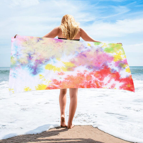 Microfiber Square Beach Towel Towel Material Square Towel Tie-Dye Series - Image 10