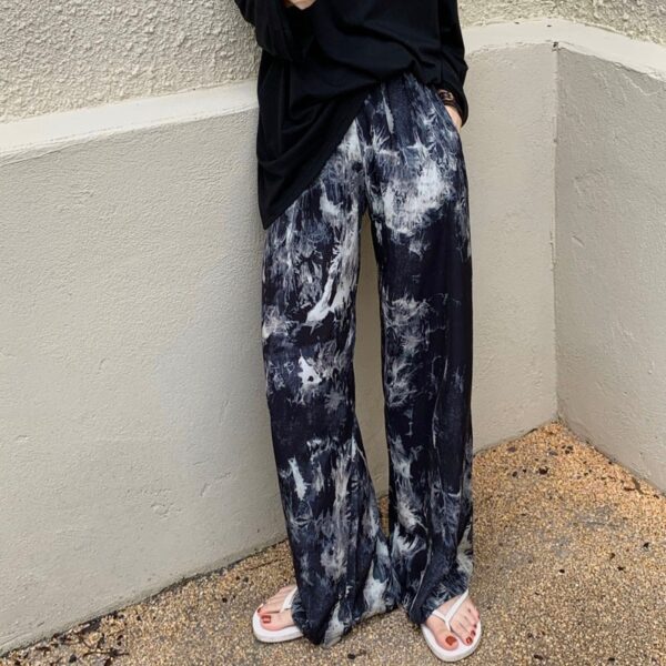 Women's Tie-Dye Wide Leg Pants – High Waist Street Style - Image 6