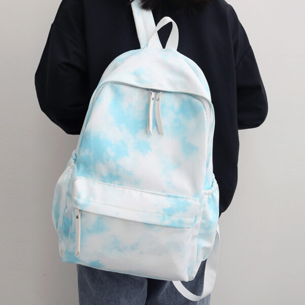 Students' Large Capacity Harajuku Fresh And Lovely Tie-dye Schoolbag