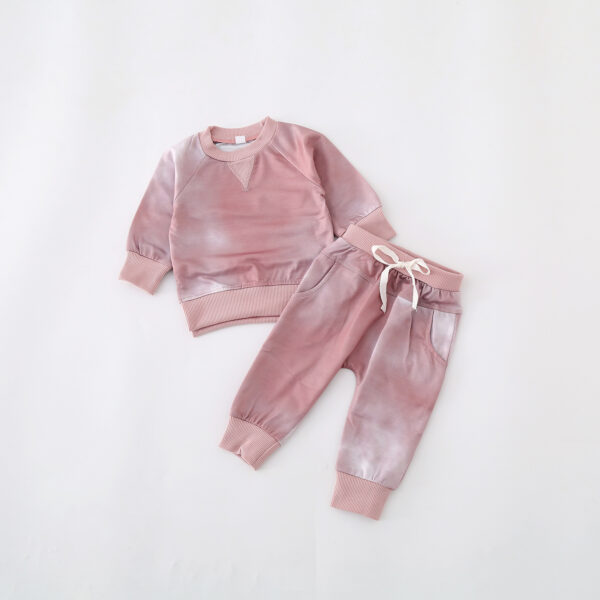 Tie-dye Sweater Pants Children's Suit - Image 4